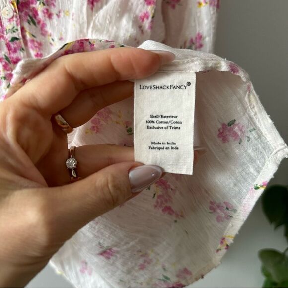 LoveShackFancy Merida Blouse Magenta Light - Picture 7 of 8